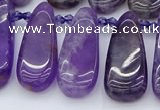 CTD3646 Top drilled 10*20mm - 15*45mm freeform matte amethyst beads