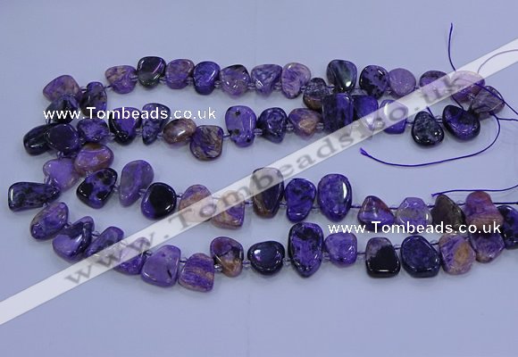 CTD3652 Top drilled 10*14mm - 15*20mm freeform charoite beads