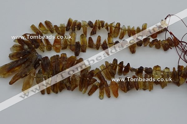 CTD3668 Top drilled 6*11mm - 11*35mm sticks quartz beads