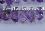 CTD3690 Top drilled 6*16mm - 10*25mm sticks amethyst beads