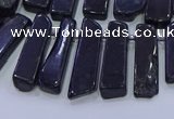 CTD3692 Top drilled 8*18mm - 10*40mm sticks black tourmaline beads