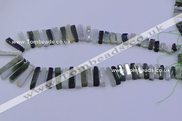 CTD3695 Top drilled 6*15mm - 8*35mm sticks jade beads wholesale