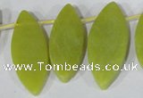 CTD37 Top drilled 10*35mm – 15*45mm marquise Korean jade beads