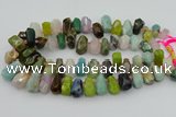 CTD3700 Top drilled 10*15mm - 15*25mm faceted nuggets mixed gemstone beads