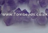 CTD3705 Top drilled 5*8mm - 15*20mm faceted nuggets amethyst beads