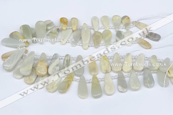 CTD3714 Top drilled 10*20mm - 15*45mm freeform moonstone beads