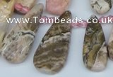 CTD3715 Top drilled 10*20mm - 15*45mm freeform rhodochrosite beads