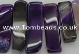 CTD372 Top drilled 10*20mm - 12*55mm wand purple agate beads