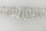 CTD3720 Top drilled 8*20mm - 10*50mm sticks white crystal beads