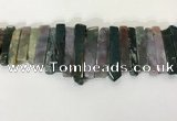 CTD3732 Top drilled 8*20mm - 10*50mm sticks Indian agate beads