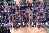 CTD3755 15.5 inches 4*6mm - 6*20mm sticks amethyst gemstone beads