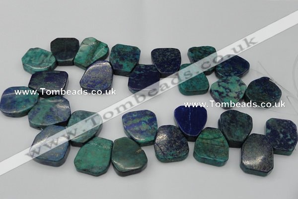 CTD378 Top drilled 18*25mm - 22*30mm freeform chrysocolla beads