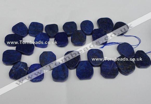 CTD380 Top drilled 18*25mm - 22*30mm freeform lapis lzuli beads