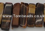 CTD384 Top drilled 10*20mm - 12*50mm wand yellow tiger eye beads