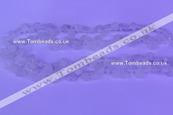 CTD3855 Top drilled 6*8mm - 10*12mm freeform moonstone beads