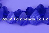 CTD3870 Top drilled 10*13mm - 12*16mm freeform blue kyanite beads