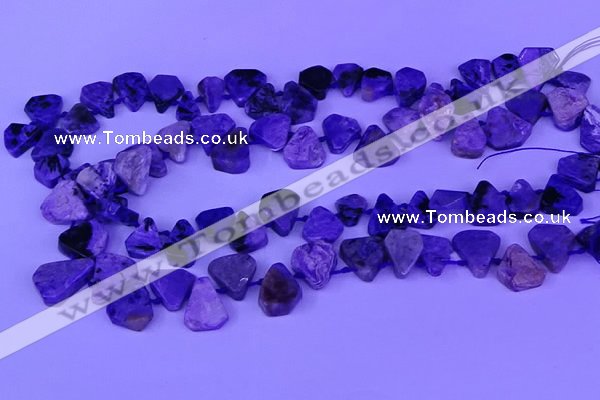 CTD3871 Top drilled 8*8mm - 12*13mm freeform charoite beads