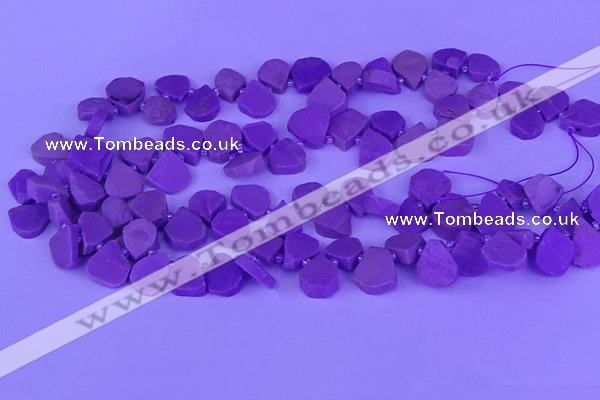 CTD3872 Top drilled 10*12mm - 14*16mm freeform kunzite beads