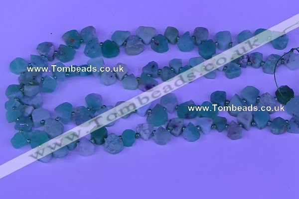 CTD3874 Top drilled 8*10mm - 12*14mm freeform Australia chrysoprase beads