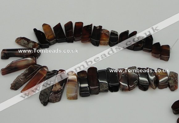 CTD388 Top drilled 10*20mm - 12*55mm wand agate gemstone beads