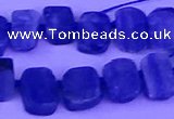 CTD3885 Top drilled 8*10mm - 10*14mm freeform blue kyanite beads