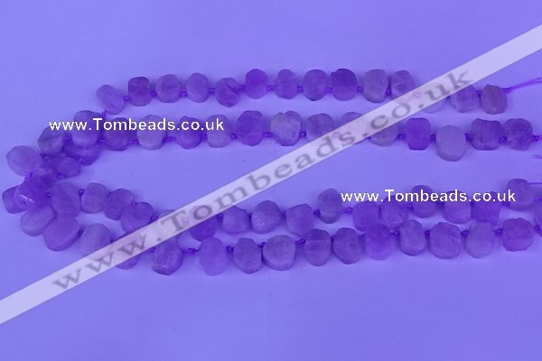 CTD3886 Top drilled 8*10mm - 10*14mm freeform kunzite beads