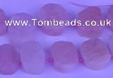 CTD3891 Top drilled 12*16mm - 13*17mm freeform morganite beads