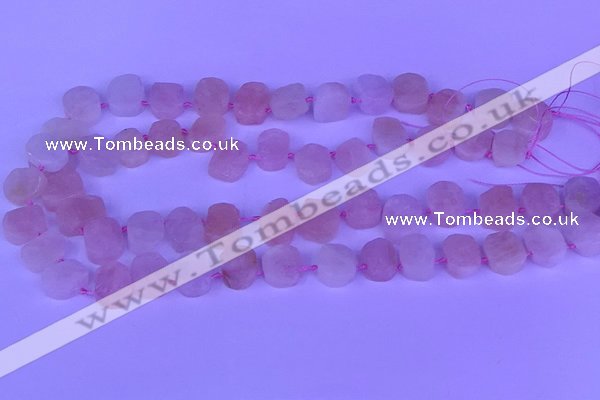 CTD3891 Top drilled 12*16mm - 13*17mm freeform morganite beads