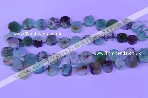 CTD3895 Top drilled 12*16mm - 13*18mm freeform Australia chrysoprase beads