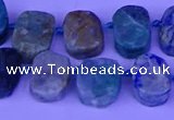 CTD3898 Top drilled 10*14mm - 13*18mm freeform chrysocolla beads