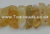 CTD393 Top drilled 6*15mm - 10*35mm wand citrine gemstone beads