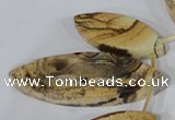 CTD40 Top drilled 10*23mm – 15*40mm marquise picture jasper beads