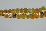 CTD4002 Top drilled 14*22mm - 22*42mm freeform agate gemstone beads