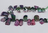 CTD4011 Top drilled 18*25mm - 25*35mm freeform agate beads