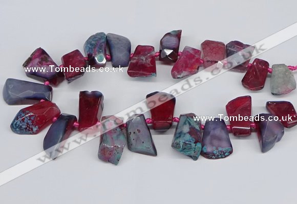 CTD4012 Top drilled 18*25mm - 25*35mm freeform agate beads