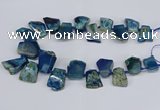 CTD4014 Top drilled 18*25mm - 25*35mm freeform agate beads