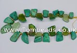 CTD4016 Top drilled 18*25mm - 25*35mm freeform agate beads