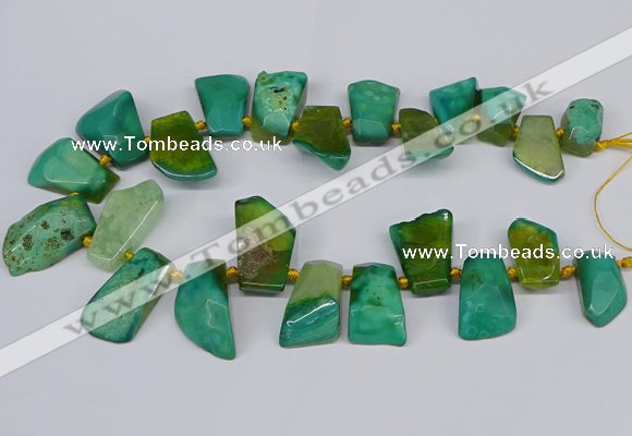 CTD4016 Top drilled 18*25mm - 25*35mm freeform agate beads