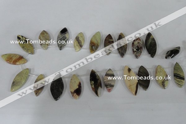 CTD41 Top drilled 10*23mm – 15*40mm marquise jasper beads