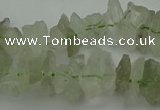 CTD410 Top drilled 4*8mm - 6*15mm nuggets green quartz beads