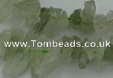 CTD411 Top drilled 6*15mm - 8*25mm nuggets green quartz beads