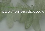 CTD412 Top drilled 8*25mm - 12*40mm nuggets green quartz beads