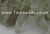 CTD415 Top drilled 8*25mm - 12*40mm nuggets green quartz beads