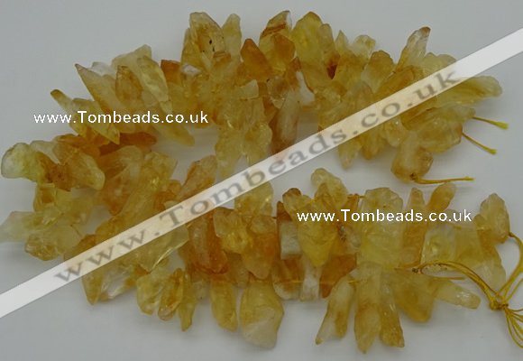 CTD417 Top drilled 10*20mm - 15*35mm nuggets citrine gemstone beads