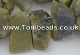 CTD430 15.5 inches 12*20mm - 15*25mm nuggets labradorite beads