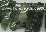 CTD434 Top drilled 10*25mm - 10*45mm sticks moss agate beads