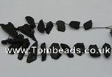 CTD438 Top drilled 10*25mm - 20*45mm freeform black tourmaline beads