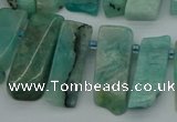 CTD445 Top drilled 8*20mm - 10*35mm sticks amazonite beads