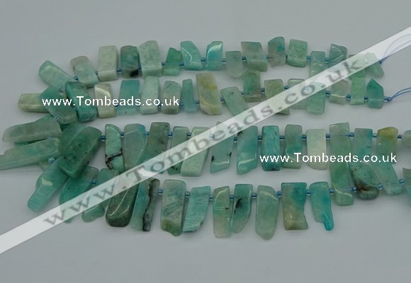 CTD445 Top drilled 8*20mm - 10*35mm sticks amazonite beads