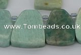 CTD446 Top drilled 20*25mm - 25*28mm freeform amazonite beads